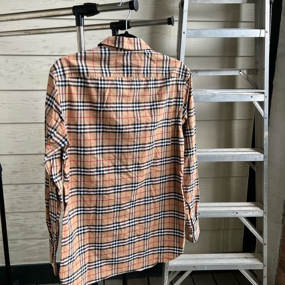 BURBERRY BRIT Plaid Print Long Sleeve Button-Up Top Size: S - Picture 3 of 7